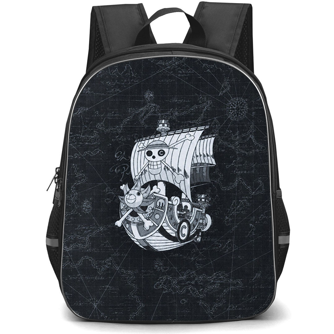 One Piece Backpack School Bag StudentPack - One Piece Straw Hat Pirates Adventure Map Poster
