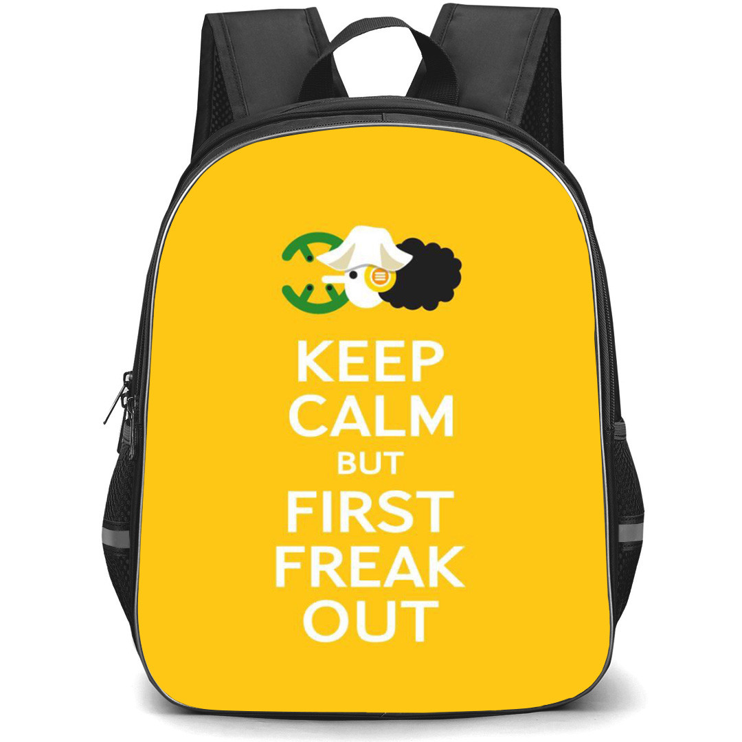 One Piece Usopp Backpack StudentPack - Usopp Keep Calm But First Freak Out Yellow