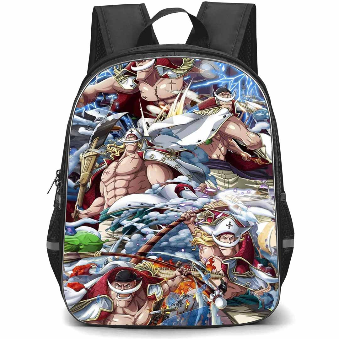 One Piece Edward Newgate Whitebeard Backpack StudentPack - Edward Newgate Whitebeard Collage