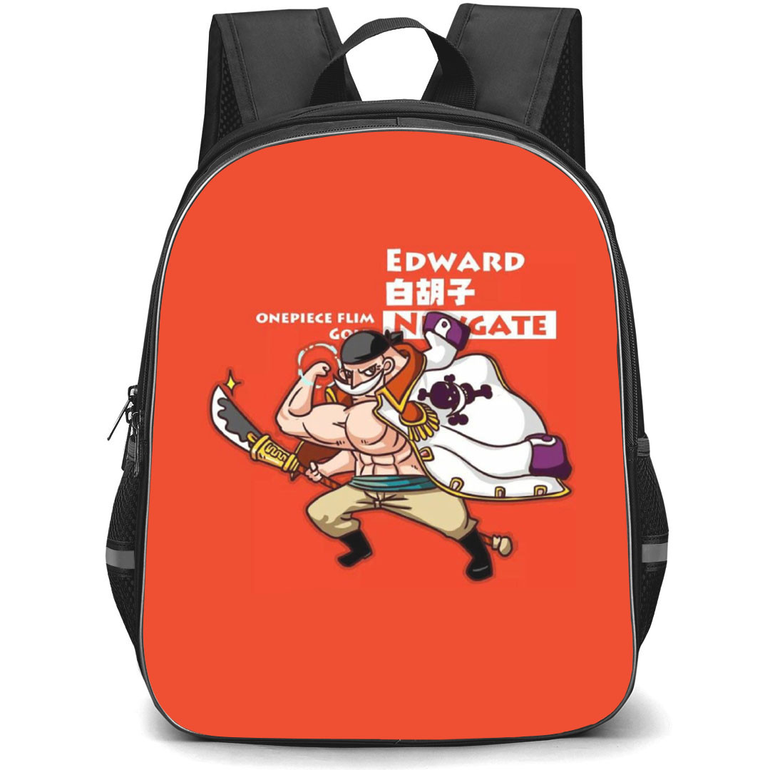 One Piece Whitebeard Backpack StudentPack - Whitebeard Portrait Red Background