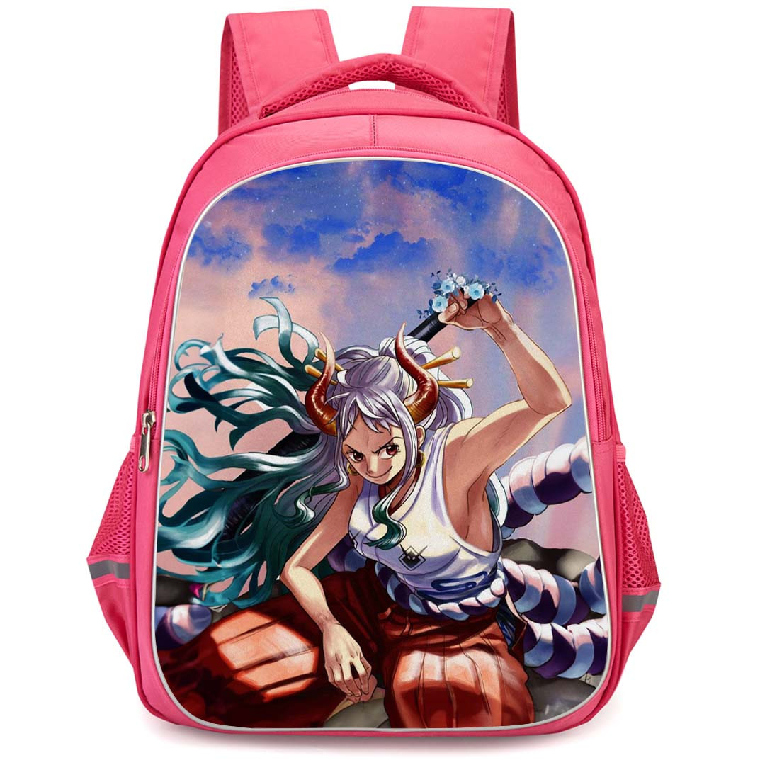 One Piece Yamato One Backpack StudentPack - Yamato One Sitting And Her Hold Weapon
