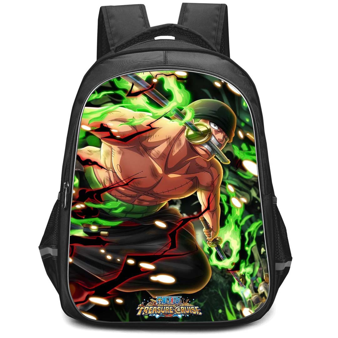 One Piece Roronoa Zoro Backpack StudentPack - Roronoa Zoro In Action Posture
