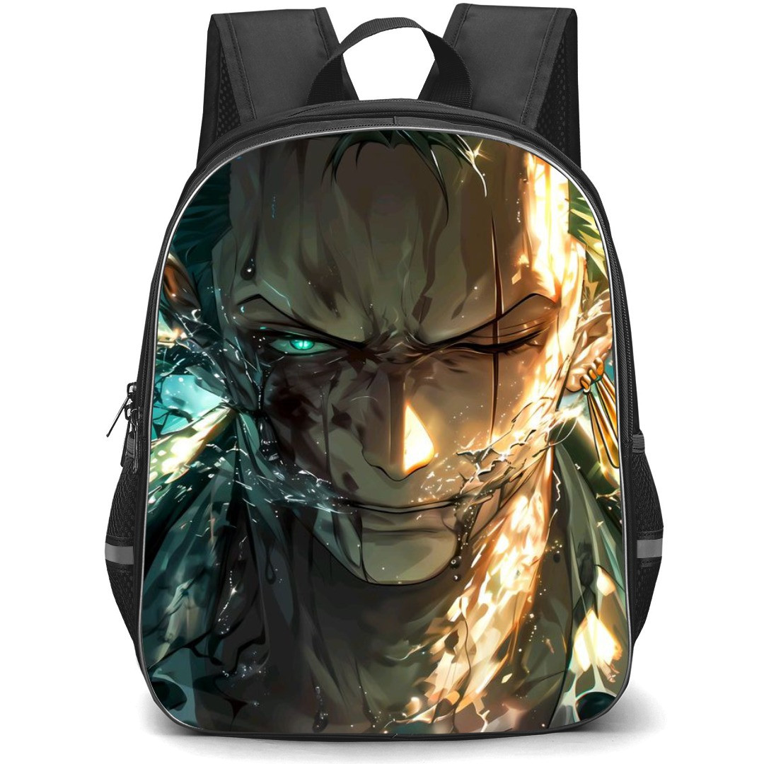One Piece Zoro School Backpack StudentPack - Zoro Bloody Portrait Illustration