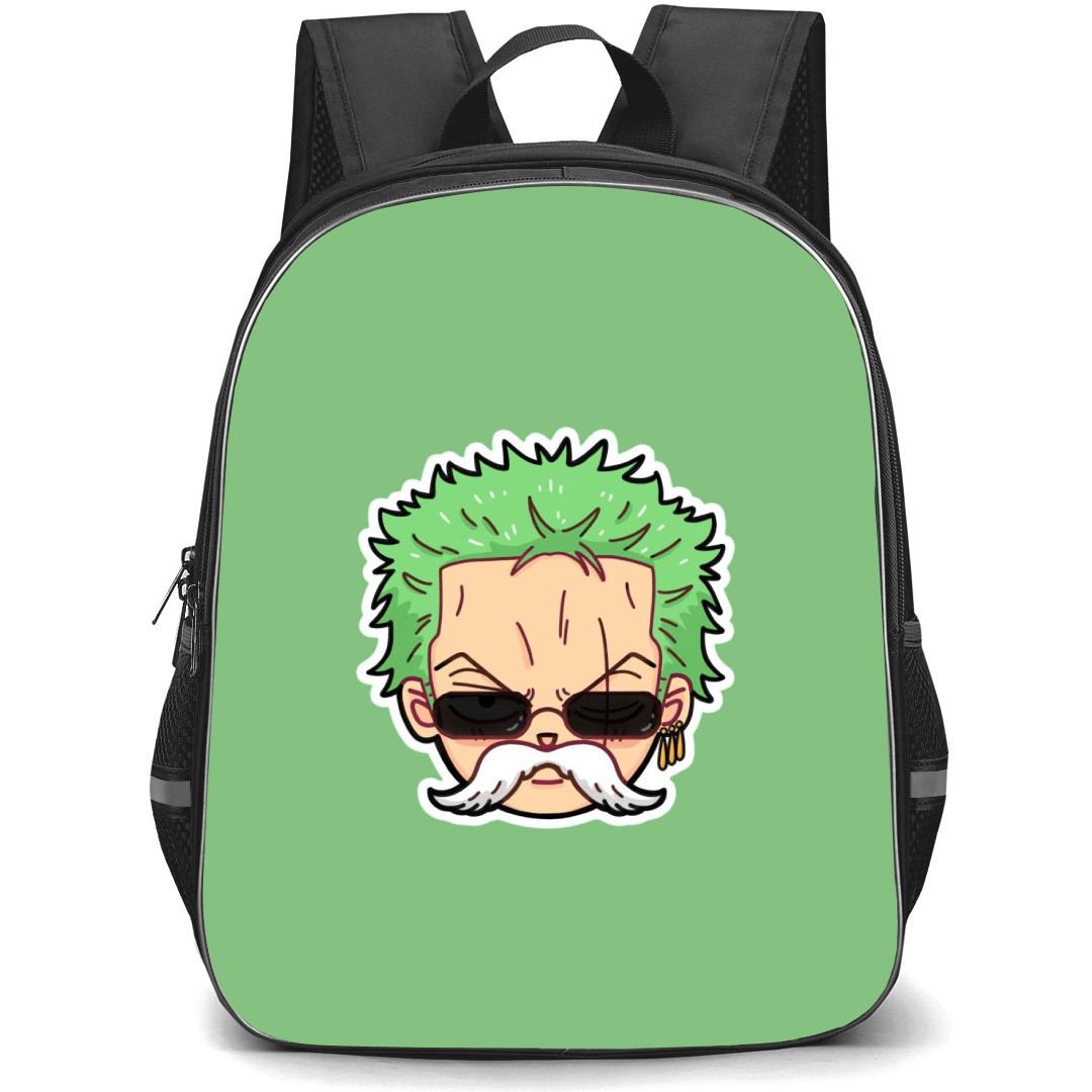 One Piece Zoro Backpack StudentPack - Zoro Chibi Head Sticker