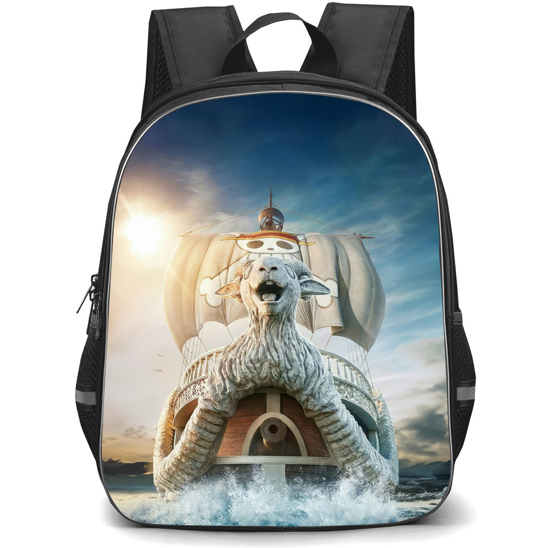 One Piece Netflix Going Merry Backpack School Bag StudentPack - Going Merry Ship Ocean Adventure Poster