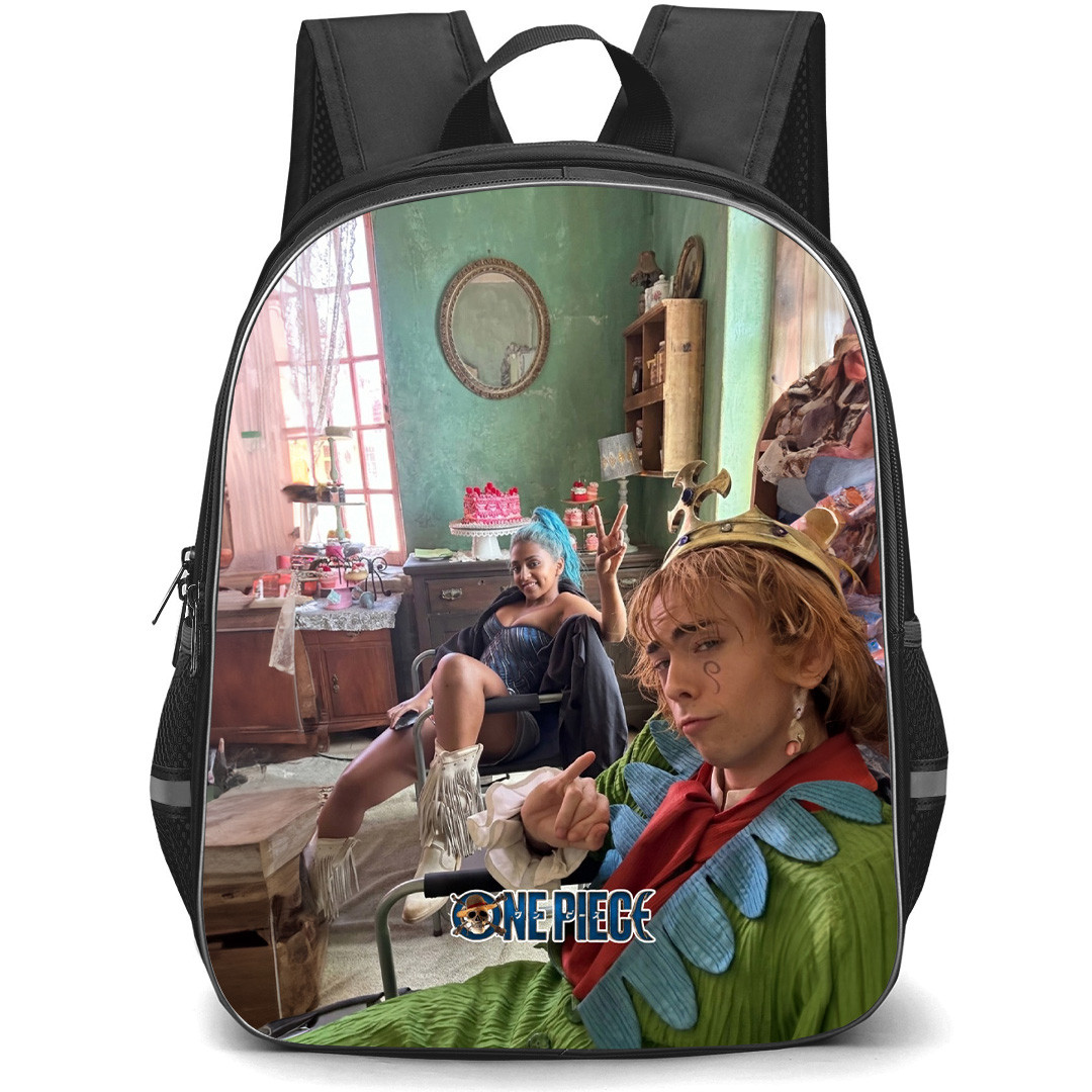 One Piece Netflix Backpack School Bag StudentPack - One Piece Netflix Miss Wednesday And Mr 9 Duo Poster
