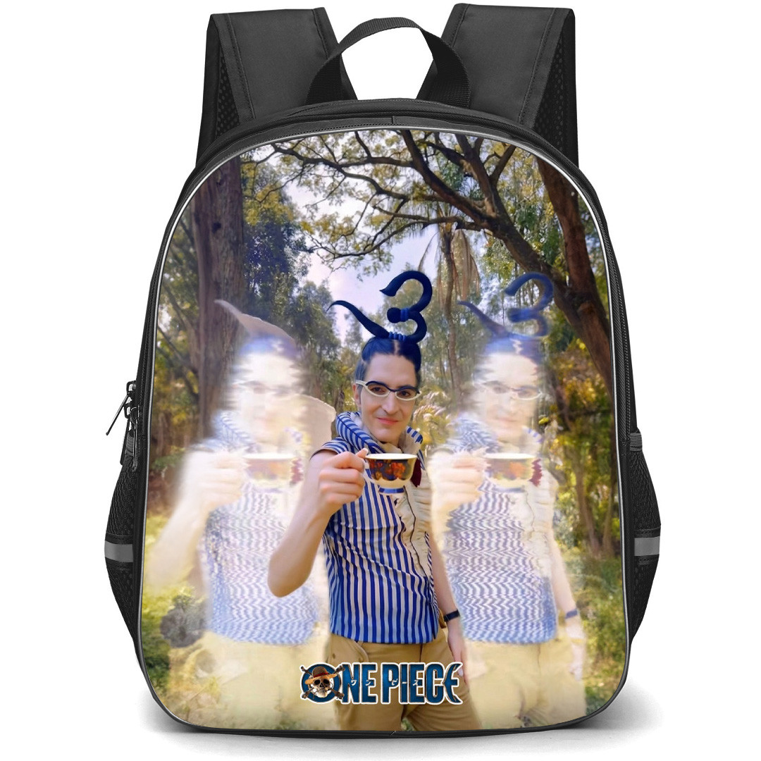 One Piece Netflix Mr 3 Backpack School Bag StudentPack - Mr 3 Anime Character Tea Scene Poster