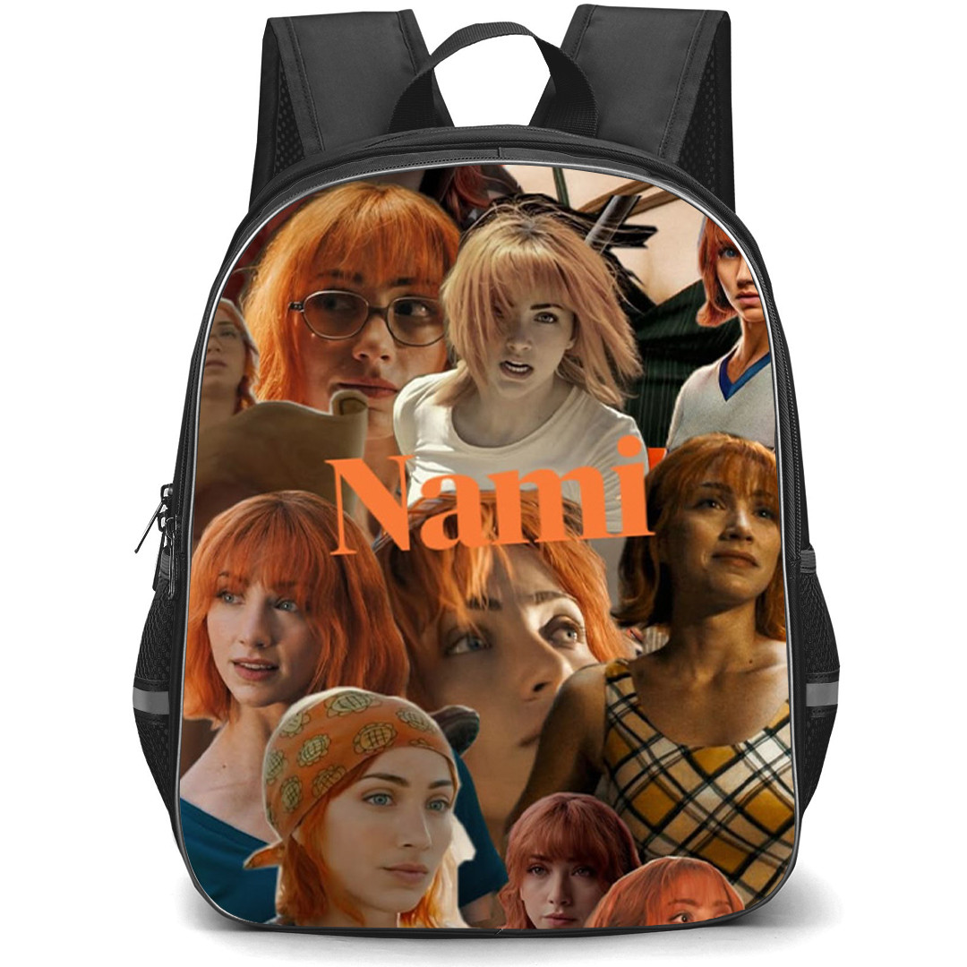 One Piece Netflix Nami Backpack School Bag StudentPack - Nami Collage Poster
