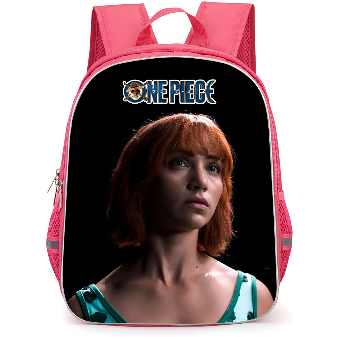 One Piece Netflix Nami Backpack StudentPack - Nami Portrait On Black Background