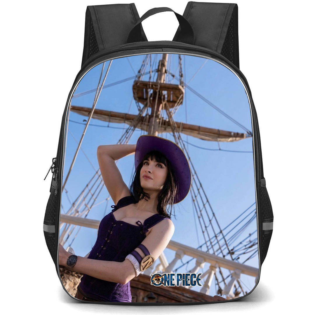 One Piece Netflix Nico Robin Backpack School Bag StudentPack - Nico Robin Pirate Ship Poster