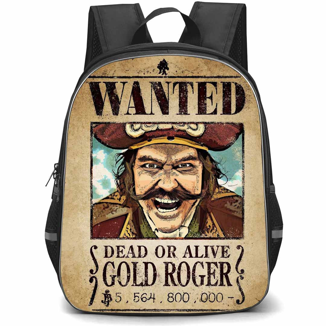 One Piece Netflix Gol D Roger Backpack StudentPack - Gol D Roger Wanted