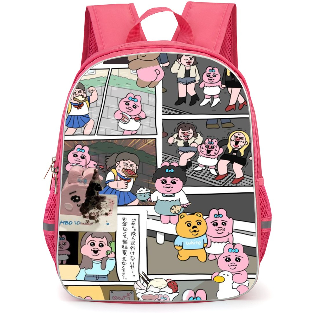 Opanchu Usagi Backpack StudentPack - Opanchu Usagi Comic Art Collage Poster