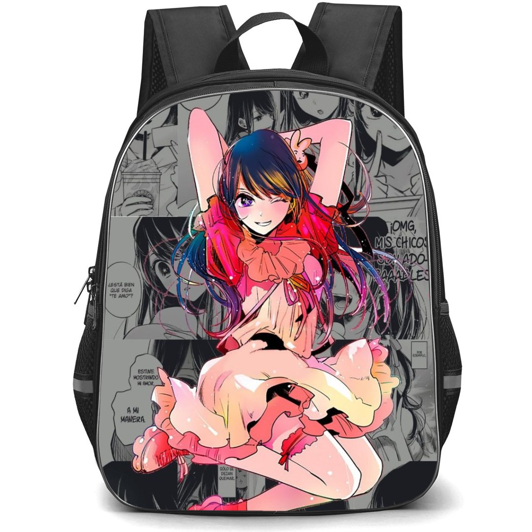 Oshi No Ko Ai Hoshino Backpack StudentPack - Ai Hoshino Collage Background