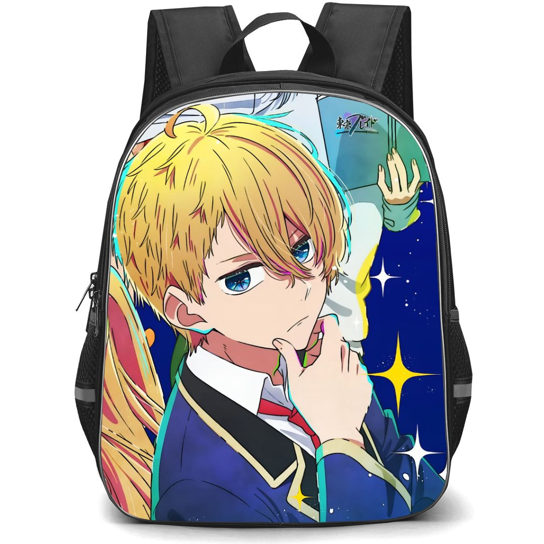 Oshi No Ko Aqua Hoshino Backpack StudentPack - Aqua Hoshino Side Portrait