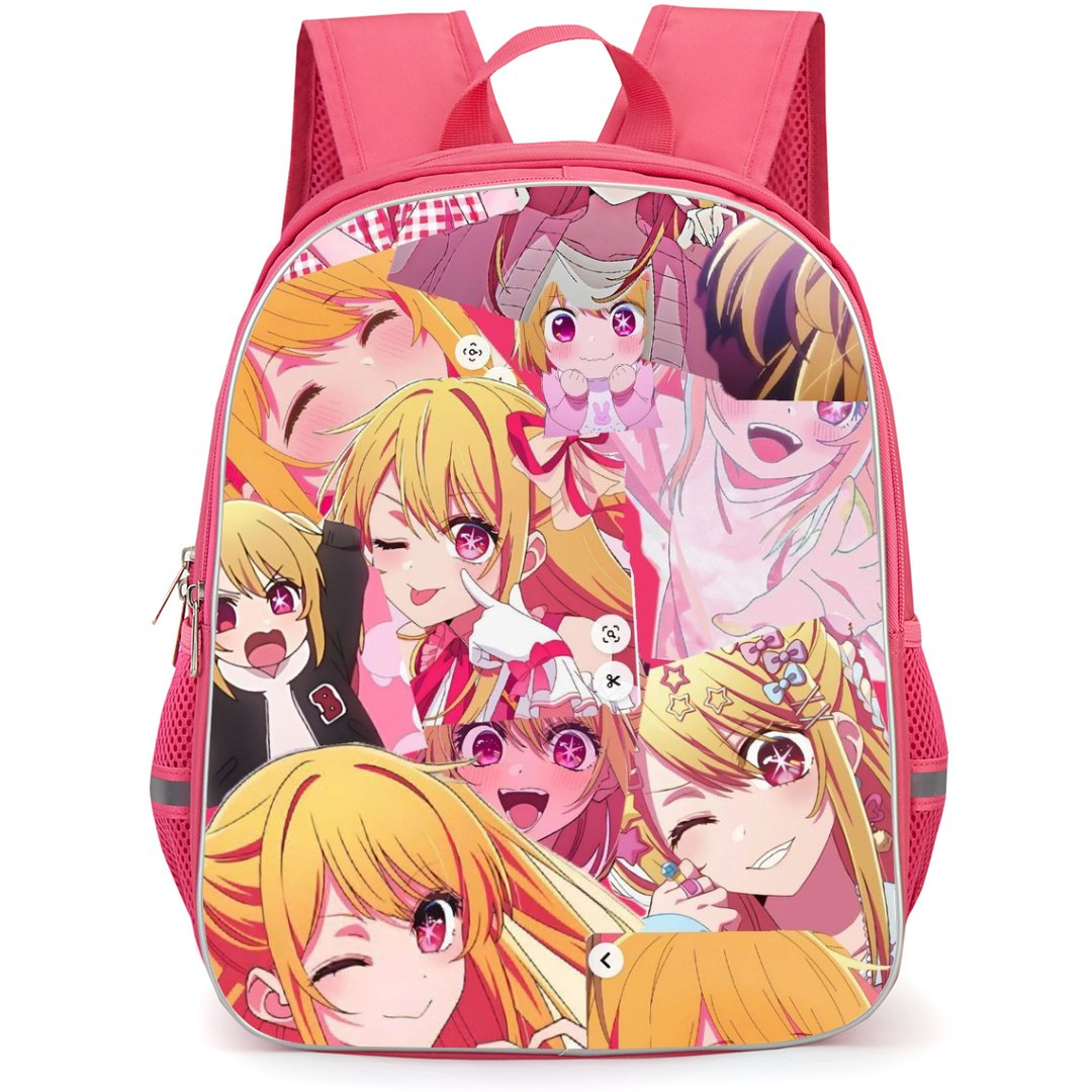 Oshi No Ko Ruby Hoshino Backpack StudentPack - Ruby Hoshino Collage