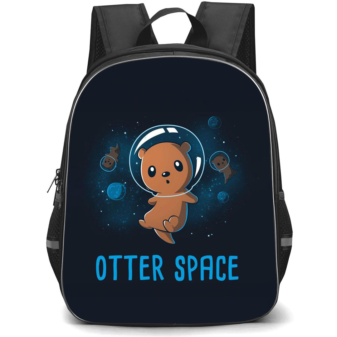 Otter Space Backpack StudentPack - Otter Space Chibi On Blue Background