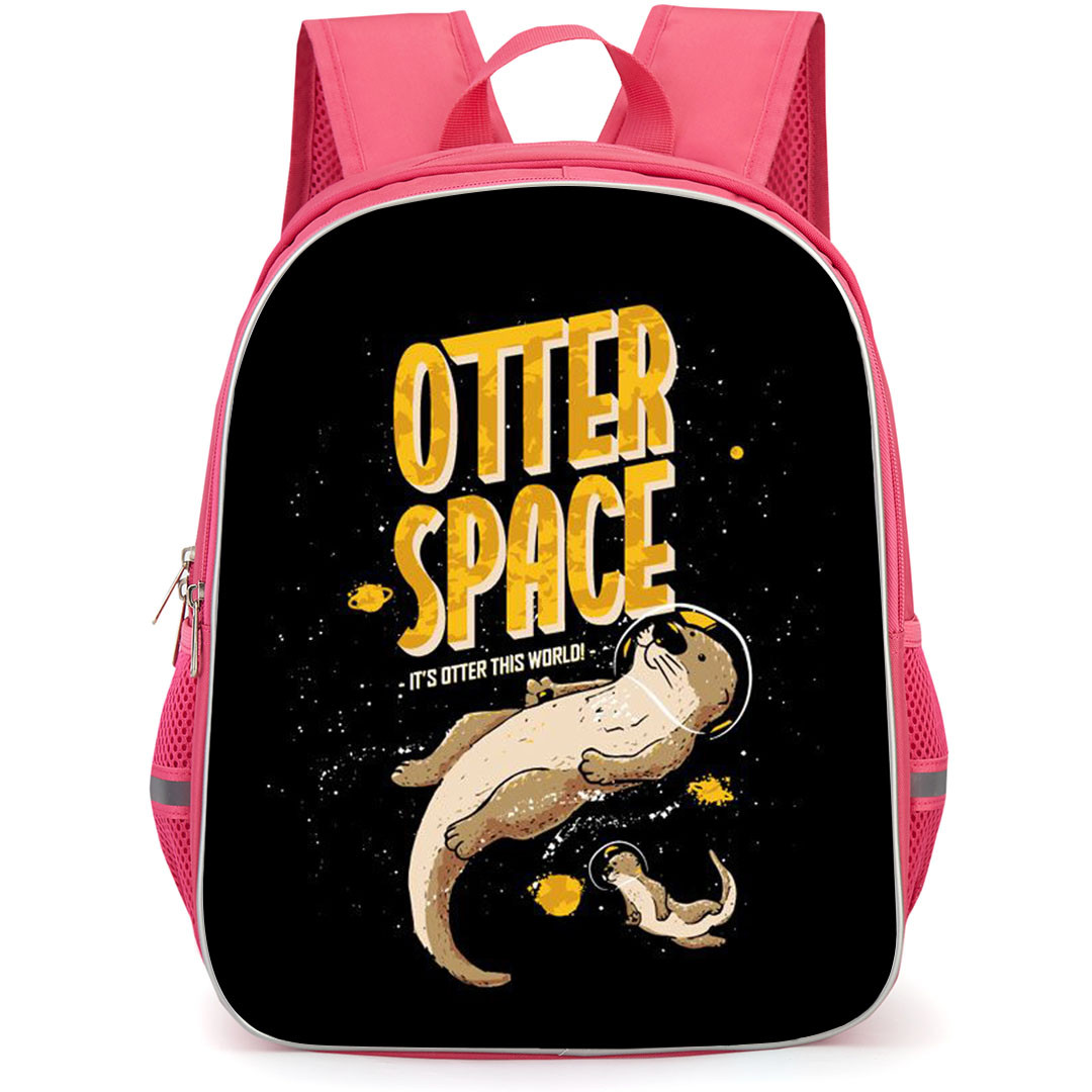 Otter Space Backpack StudentPack - Otter Space Its Otter This World On Black Background