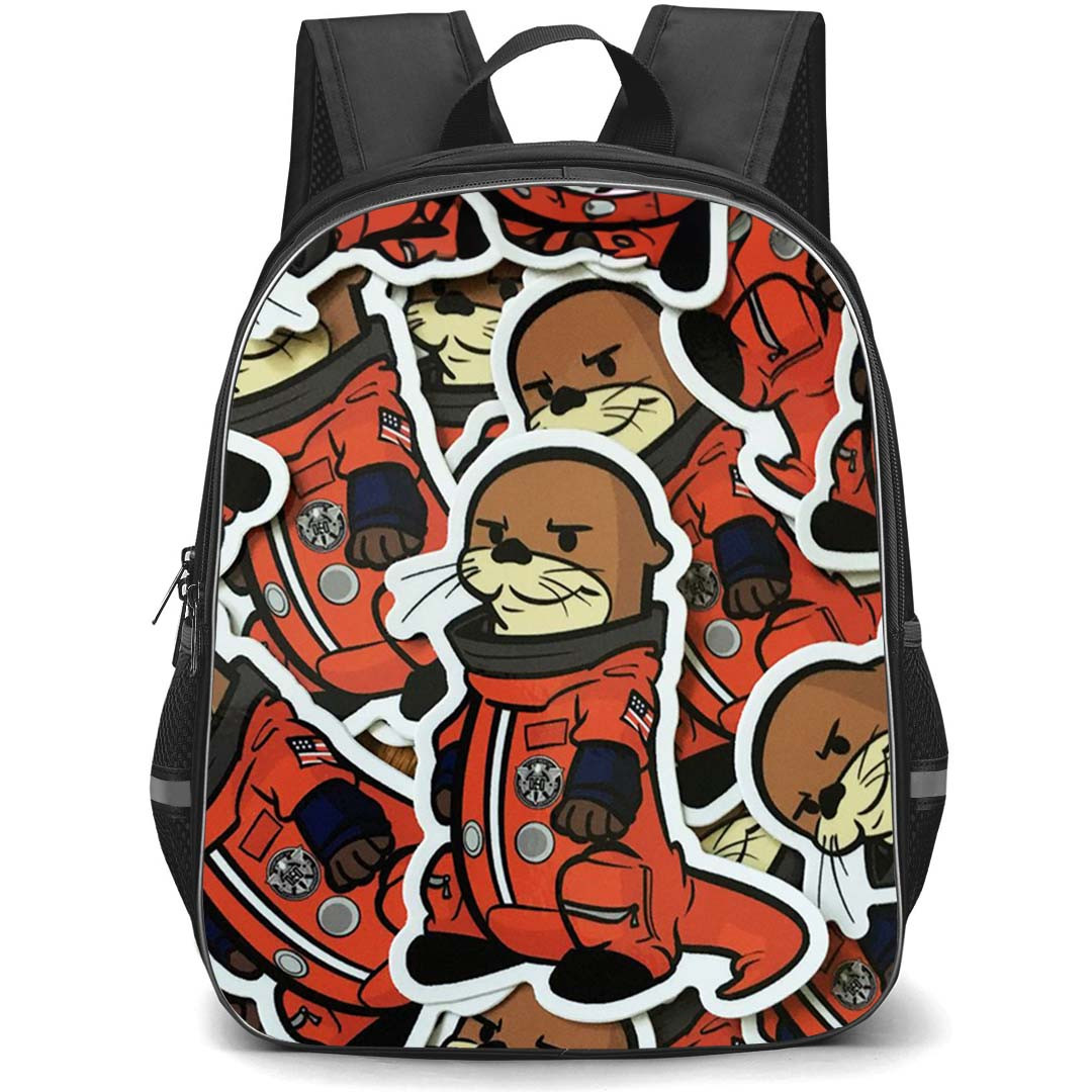 Otter Space Backpack StudentPack - Otter Space Otter Wear Astronaut Suit Sticker Mania Poster