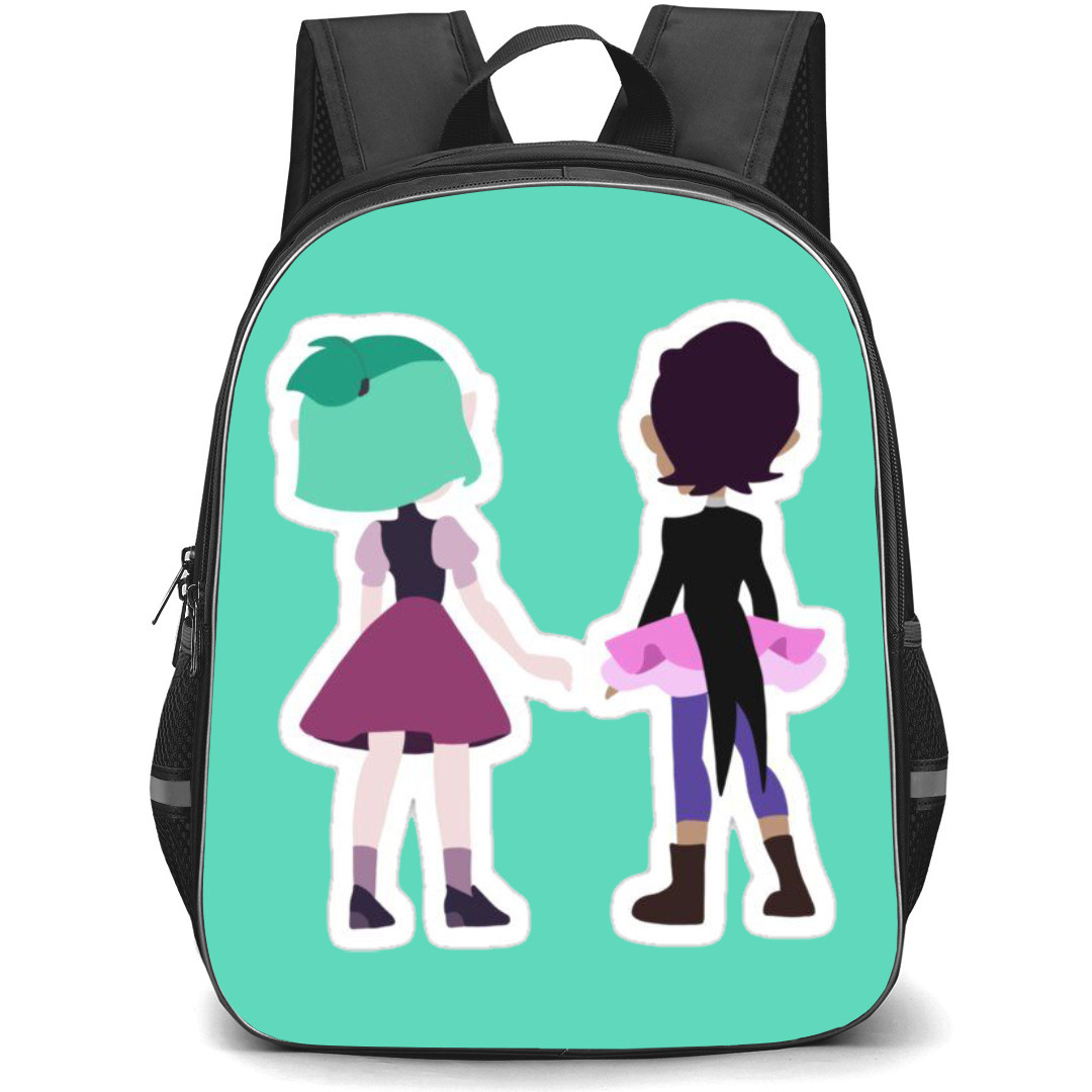 The Owl House Backpack Student Pack - Amity And Luz Back Portrait Sticker