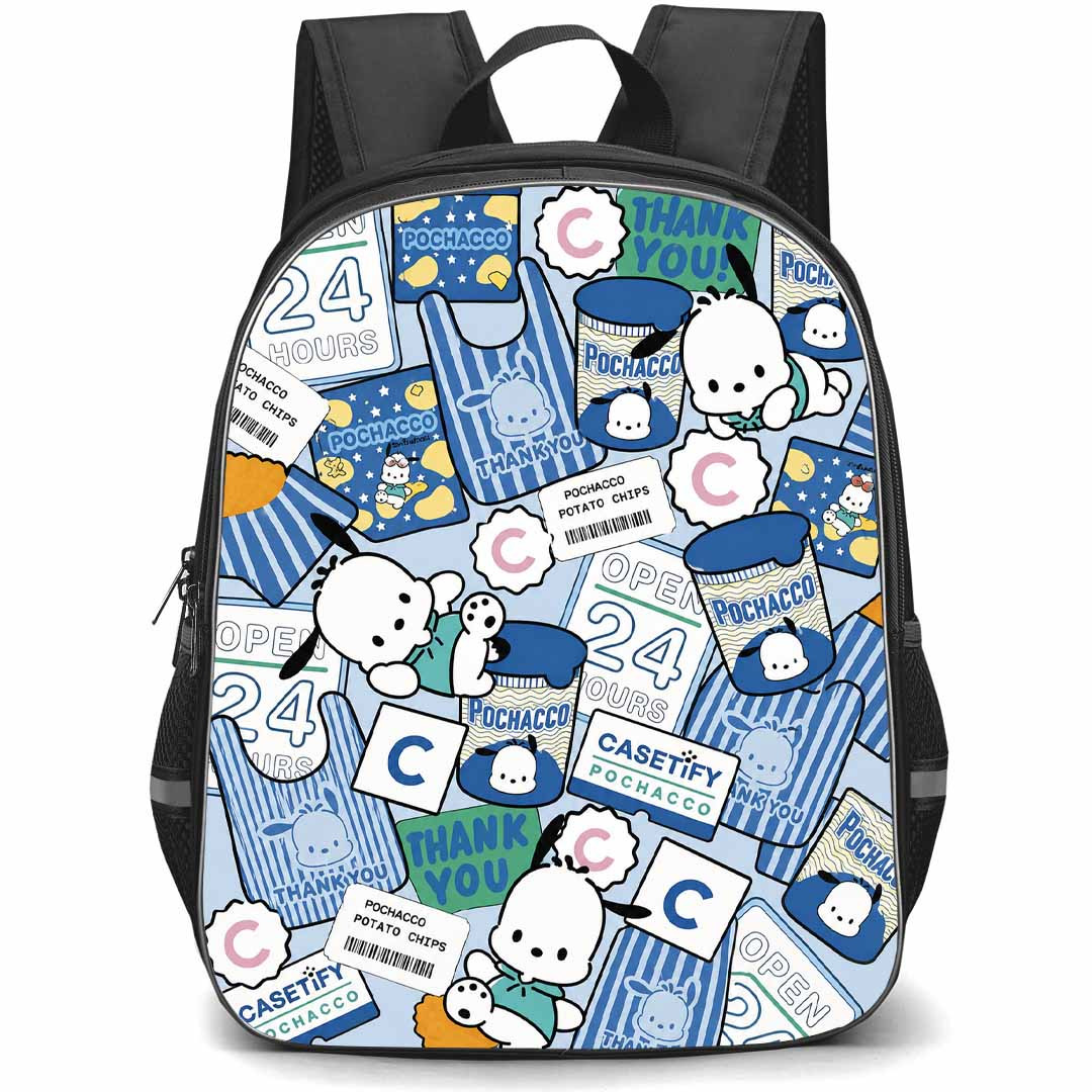 Pochacco Sanrio Backpack School Bag StudentPack - Pochacco Sanrio Chips Sticker Pattern