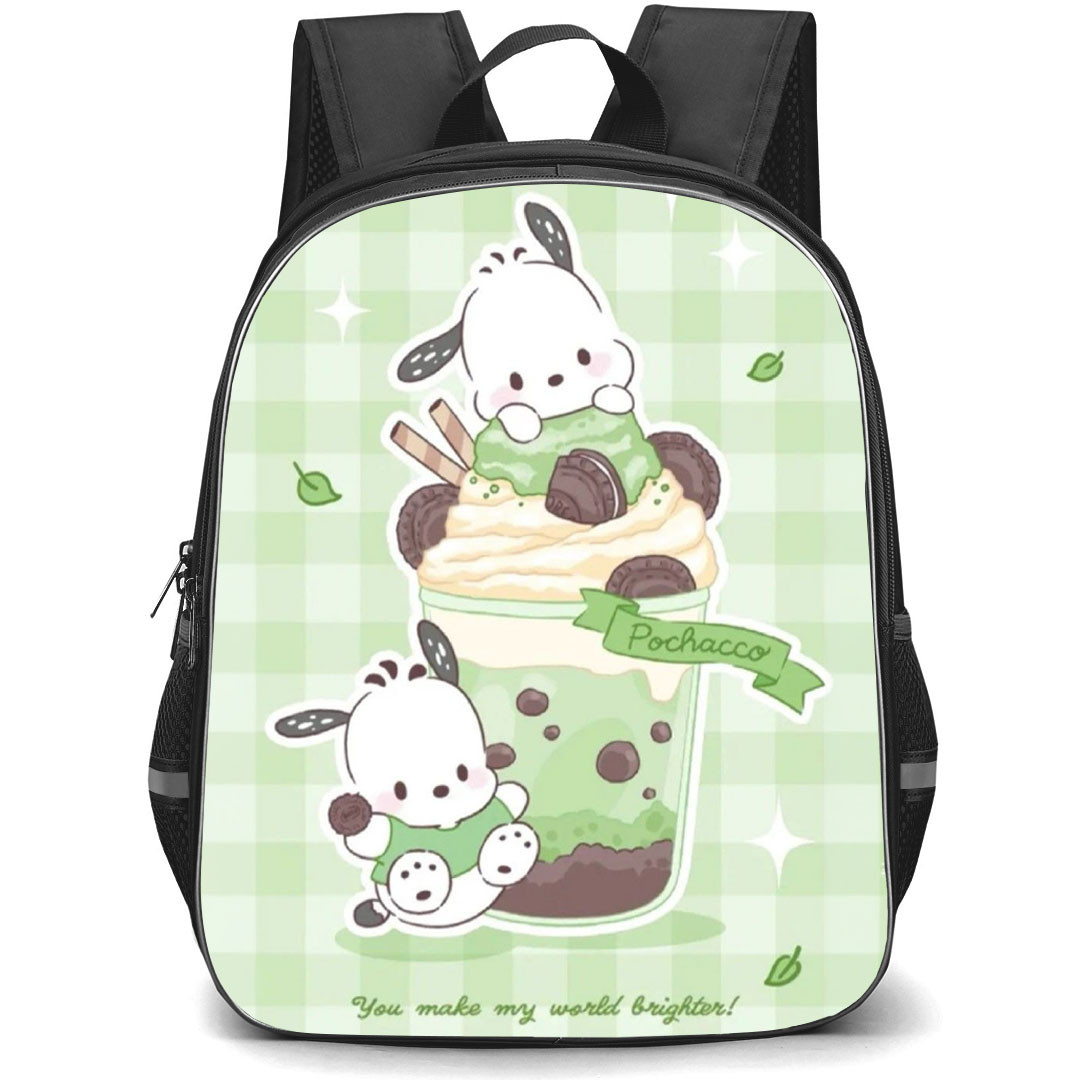Pochacco Sanrio Backpack School Bag StudentPack - Pochacco Sanrio You Make My World Brighter Poster