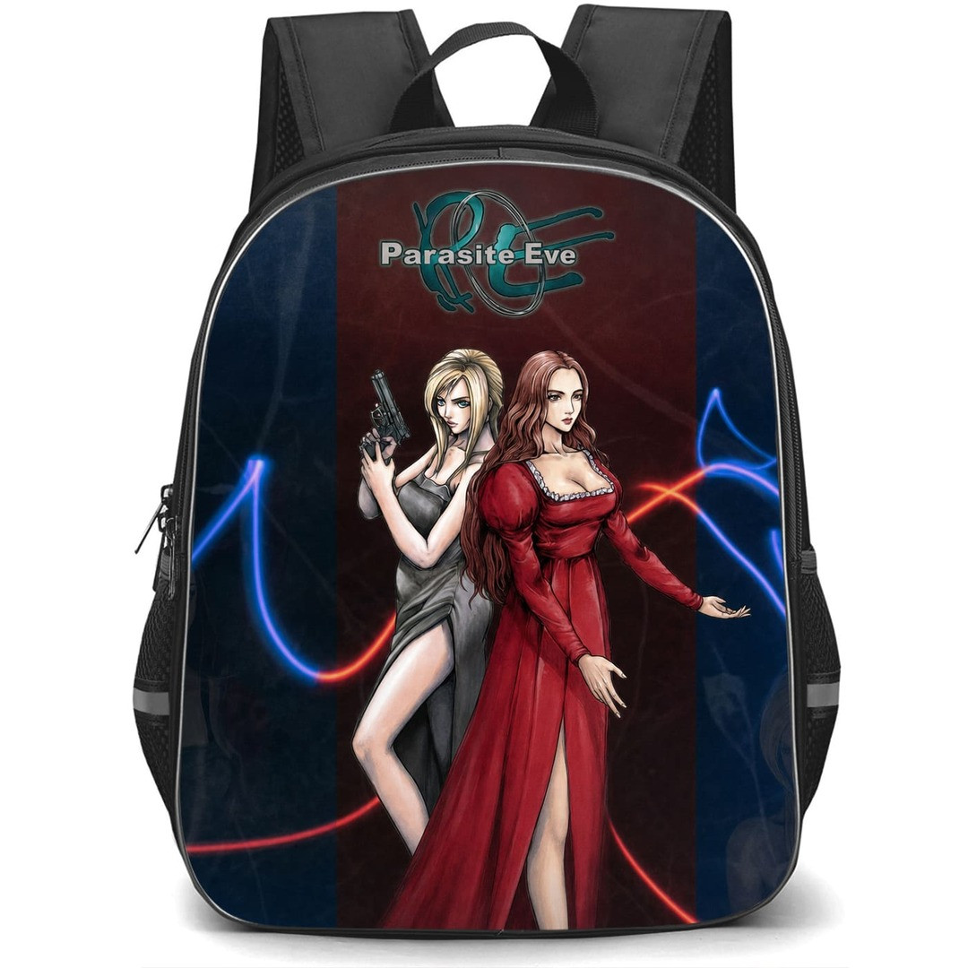 Parasite Eve Backpack School Bag StudentPack - Aya Brea And Melissa Pearce Fierce Weapon Series Poster