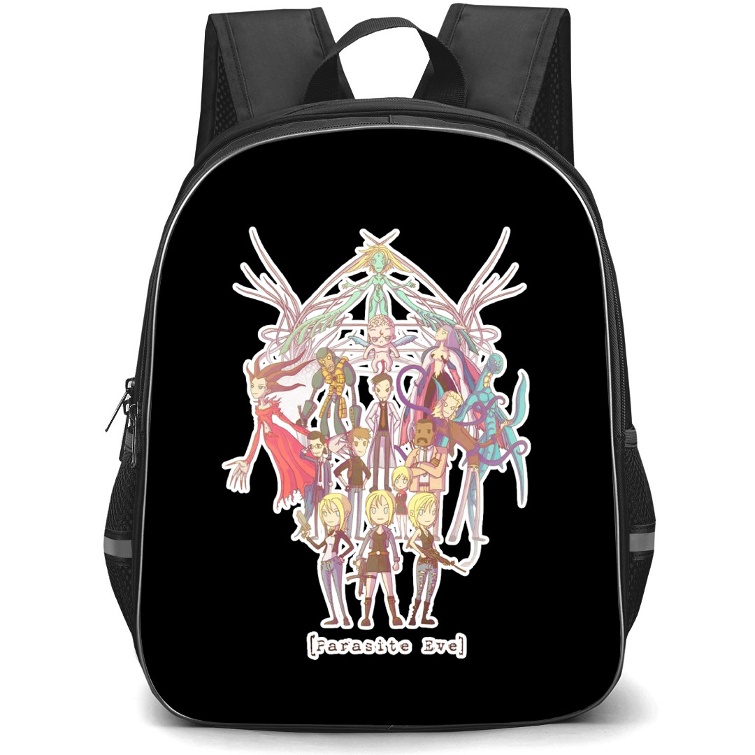 Parasite Eve Backpack School Bag StudentPack - Parasite Eve Characters Chibi Collage Portrait Sticker