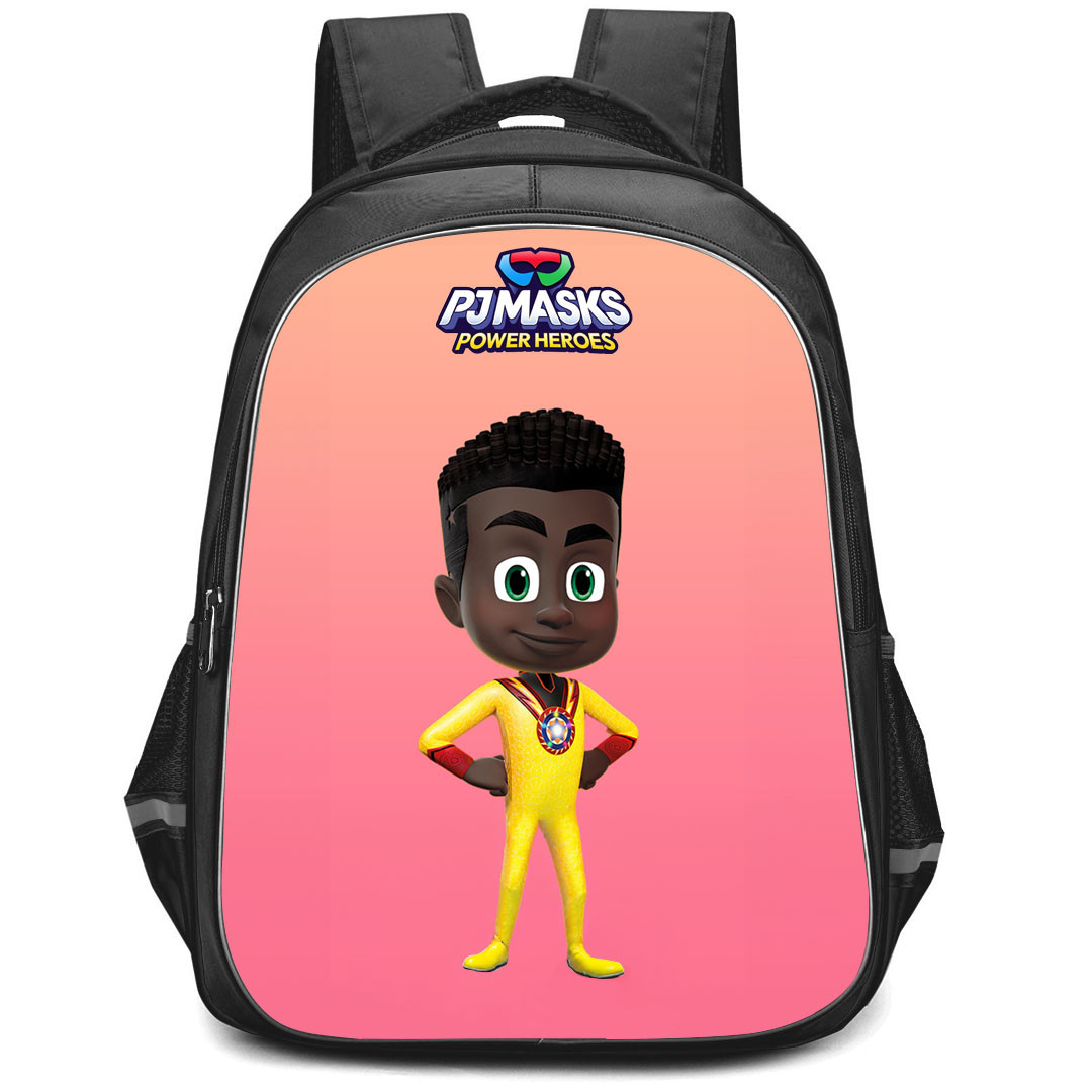 PJ Masks Power Heroes Newton Backpack StudentPack - Newton Standing On Pink Background