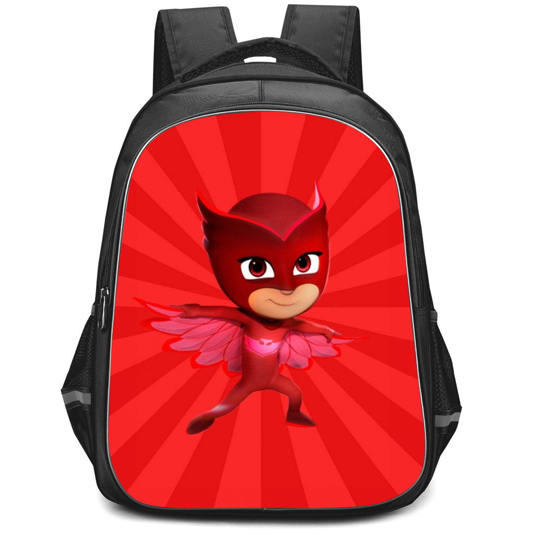 PJ Masks Power Heroes Owlette Backpack StudentPack - Owlette Standing On Red Background
