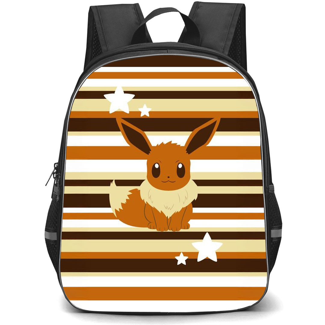Pokemon Eevee Backpack StudentPack - Eevee Stripes Background