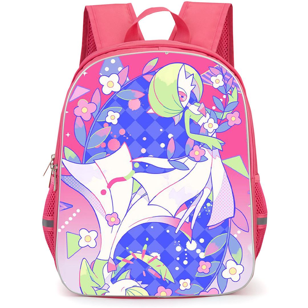Pokemon Gardevoir Backpack School Bag StudentPack - Pokemon Gardevoir Illustration Art On Pink Background