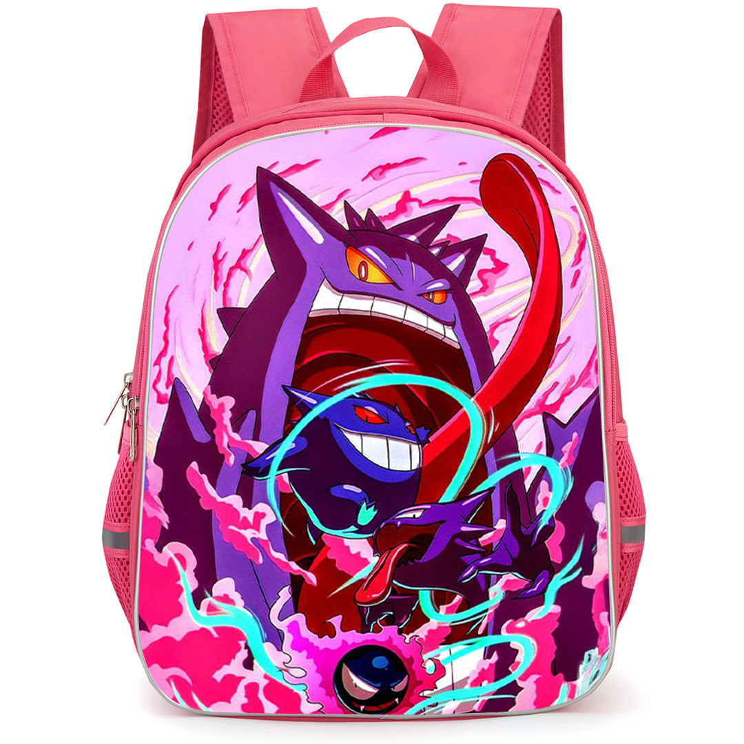 Pokemon Gengar Backpack School Bag StudentPack - Pokemon Gengar Evolution Illustration Art Poster