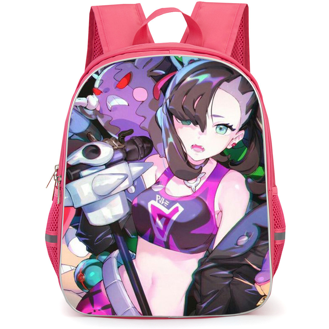 Pokemon Marnie Backpack School Bag StudentPack - Pokemon Marnie Fan Art Illustration Poster