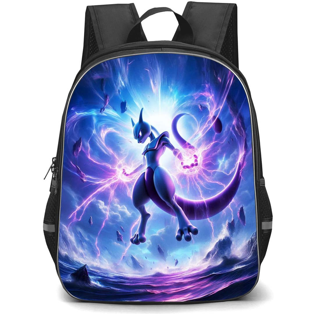 Pokemon Mewtwo Backpack StudentPack - Mewtwo Collecting Power 3D Art