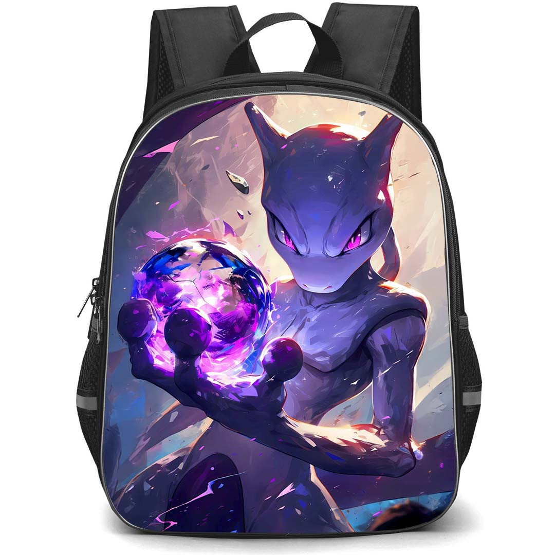 Pokemon Mewtwo Backpack StudentPack - Mewtwo Power Ball 3D Art