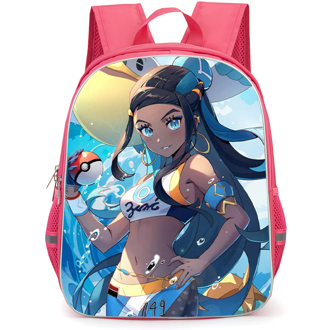 Pokemon Nessa Backpack School Bag StudentPack - Pokemon Nessa Standing Portrait Illustration Art Poster