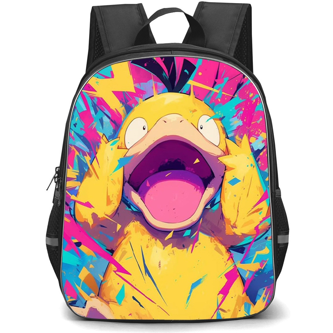 Pokemon Psyduck Backpack School Bag StudentPack - Pokemon Psyduck Tapestry Aesthetic Poster