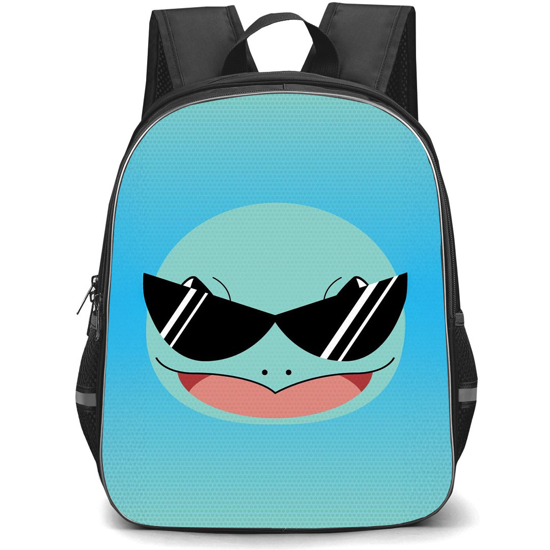 Pokemon Squirtle Backpack StudentPack - Squirtle Wearing Shades Minimalist Art