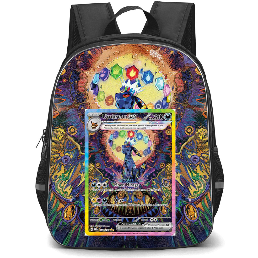 Pokemon Umbreon Backpack School Bag StudentPack - Pokemon Umbreon Trading Card Game Art Poster