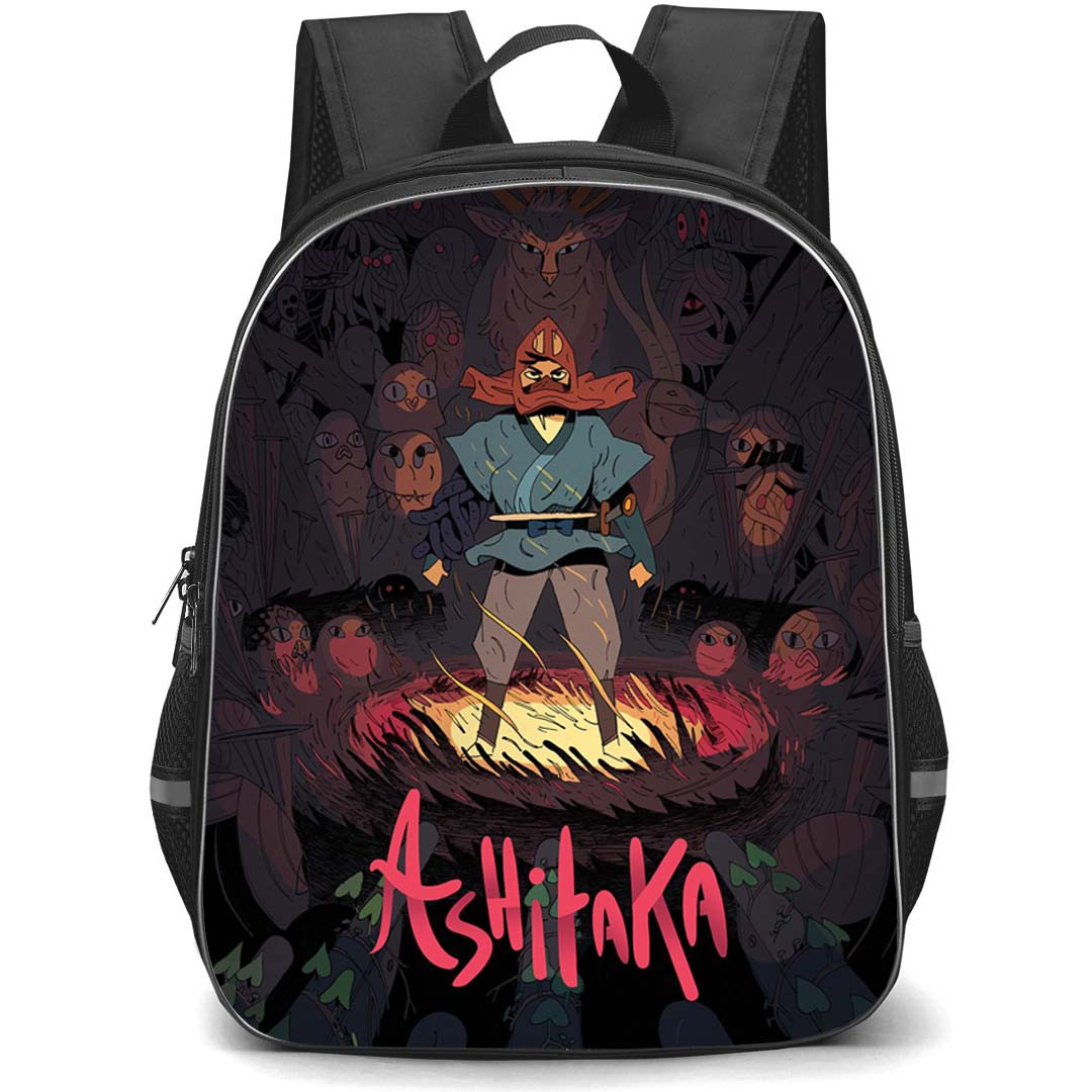 Princess Mononoke Ashitaka Backpack StudentPack - Ashitaka Standing On Fire Poster