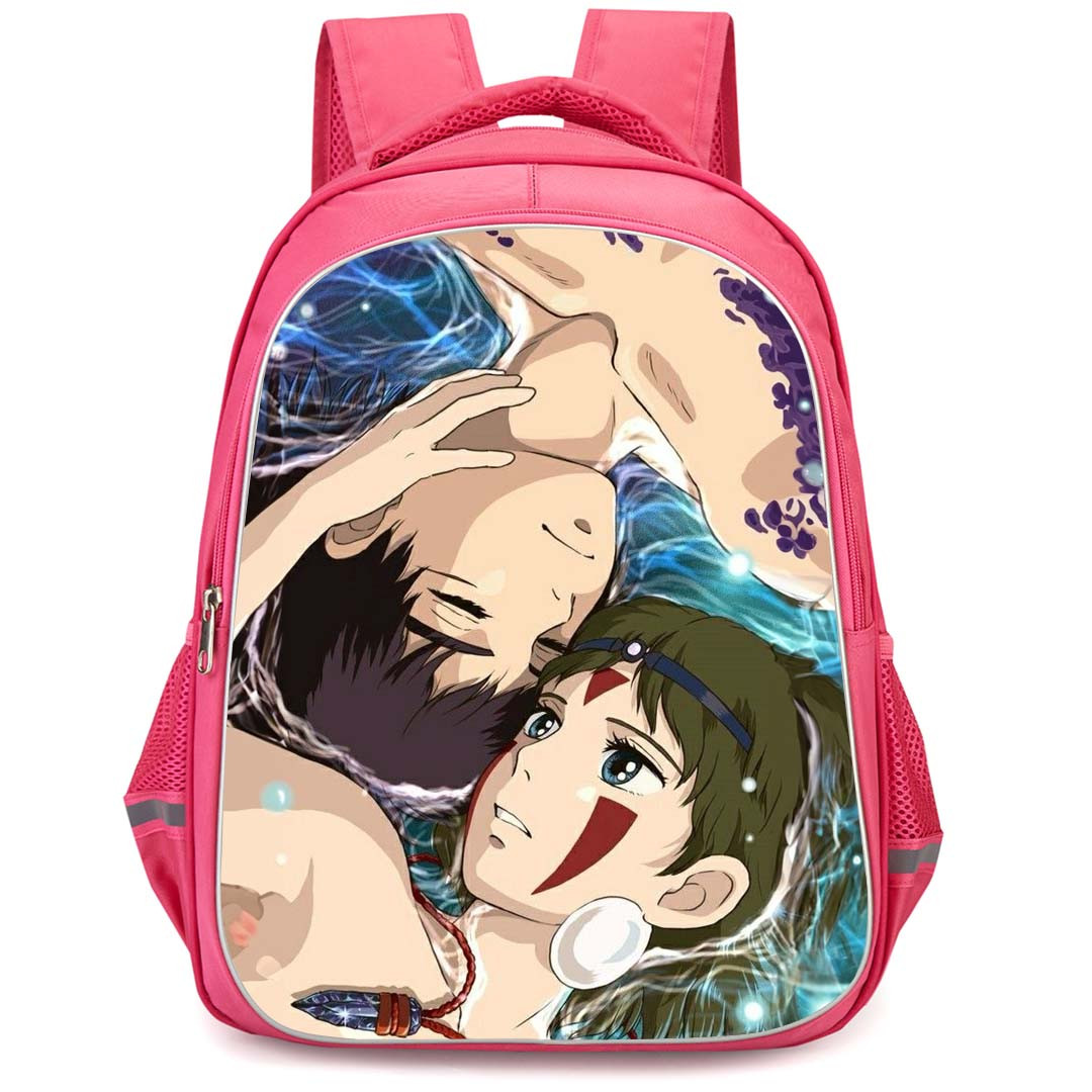 Princess Mononoke Backpack StudentPack - Princess Mononoke San and Ashitaka Poster