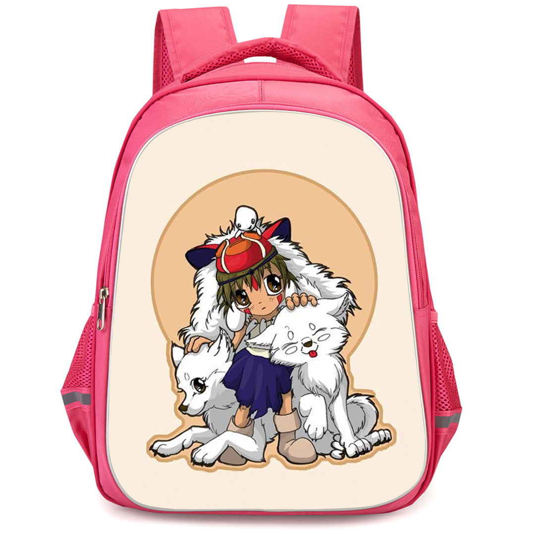 Princess Mononoke Backpack StudentPack - Princess Mononoke Chibi Art Sticker