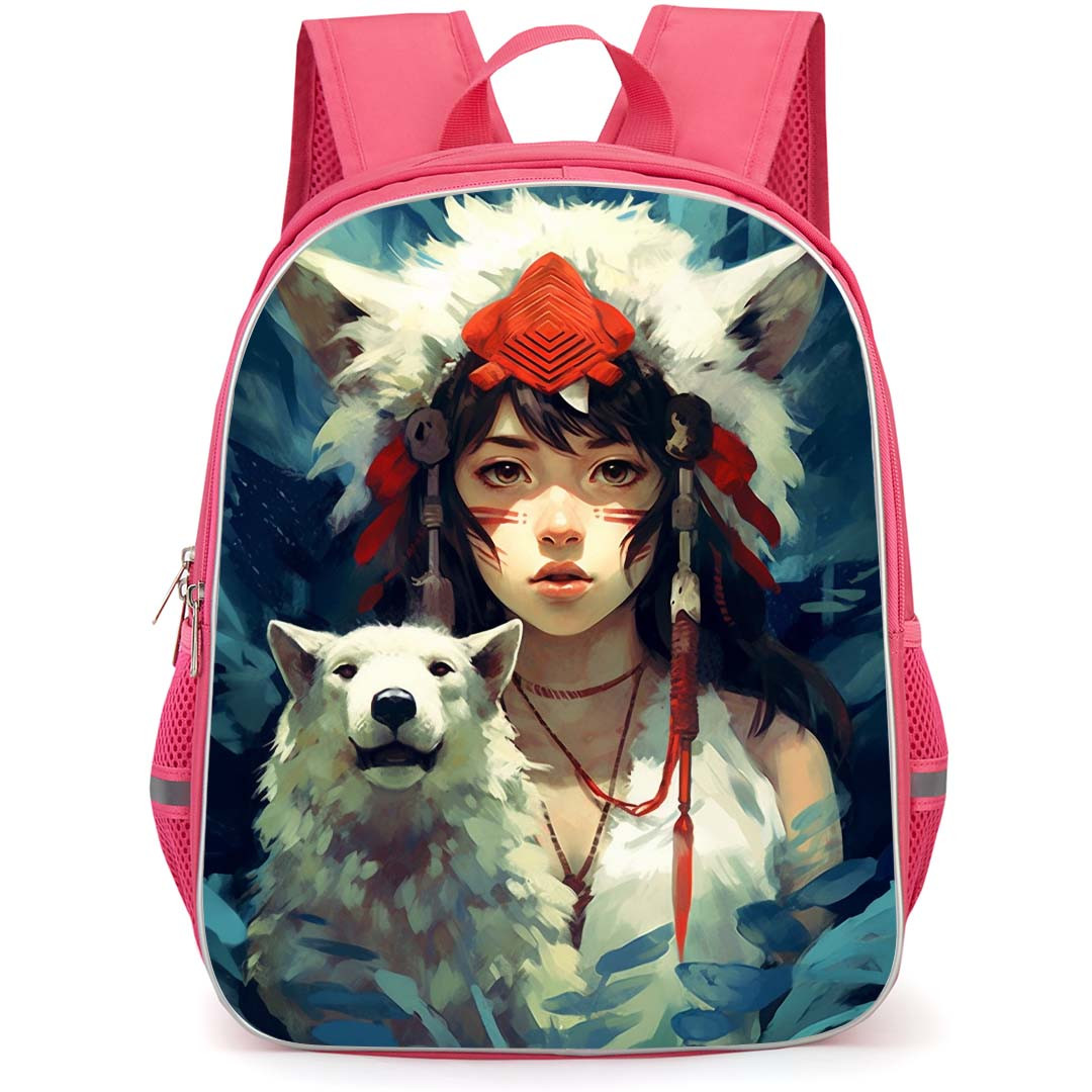 Princess Mononoke Backpack StudentPack - San And Moro Portrait Art