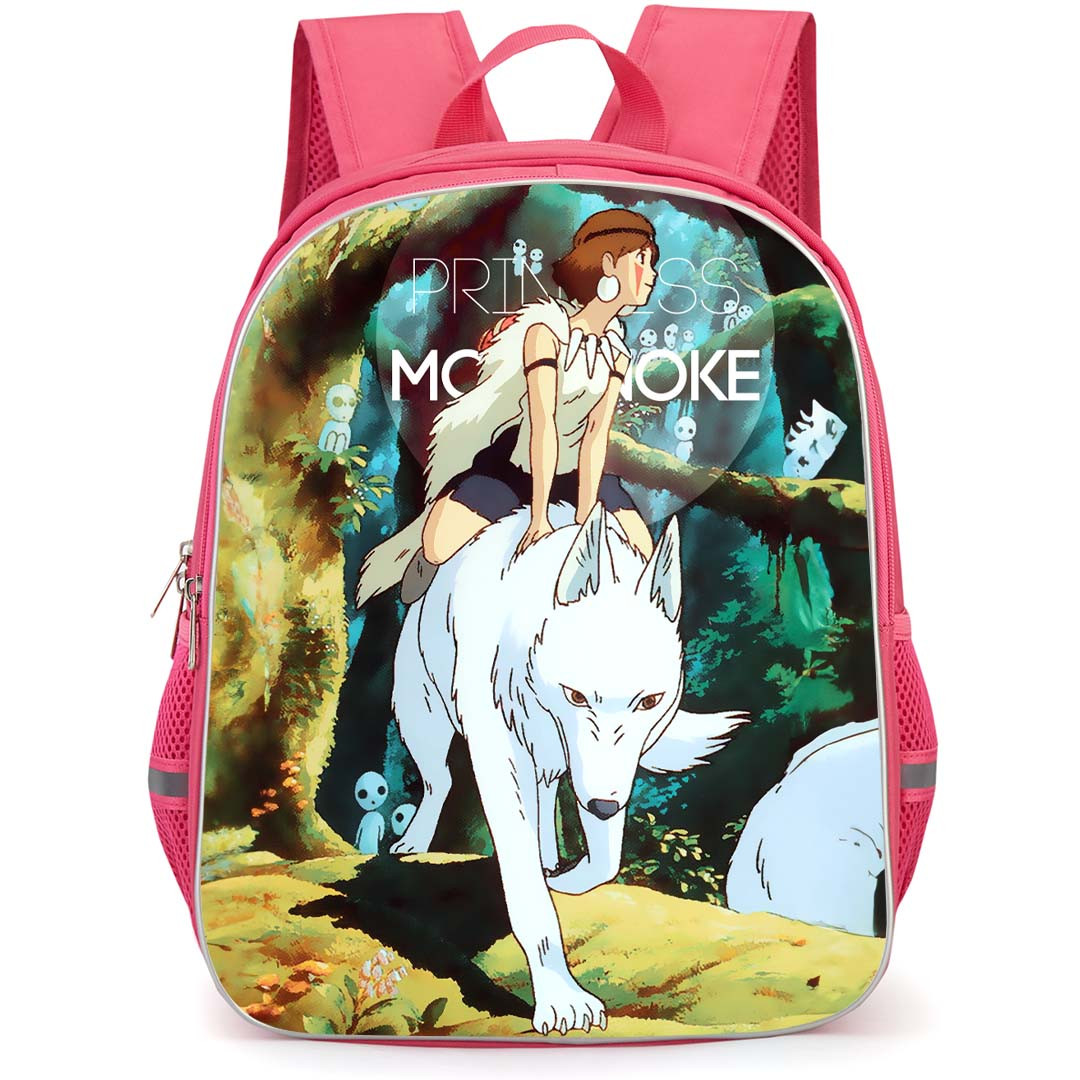 Princess Mononoke Backpack StudentPack - Princess Mononoke San Sitting On Moro Poster