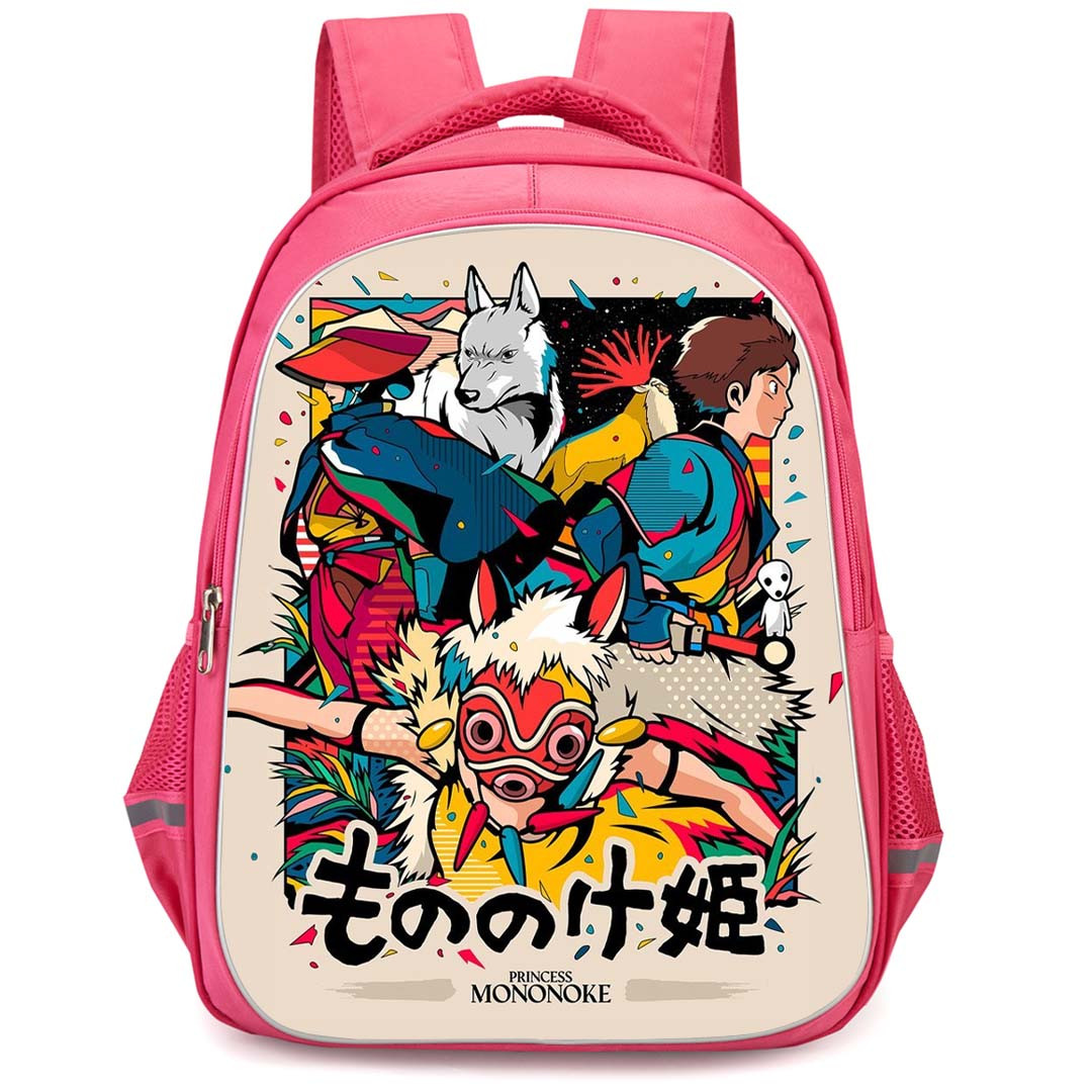 Princess Mononoke Backpack StudentPack - Princess Mononoke Vivid Illustration Art Poster