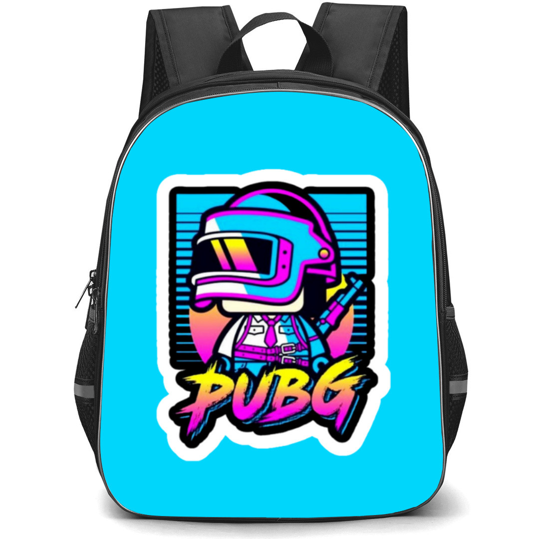 PUBG Backpack StudentPack - PUBG Retro Chibi Sticker Art