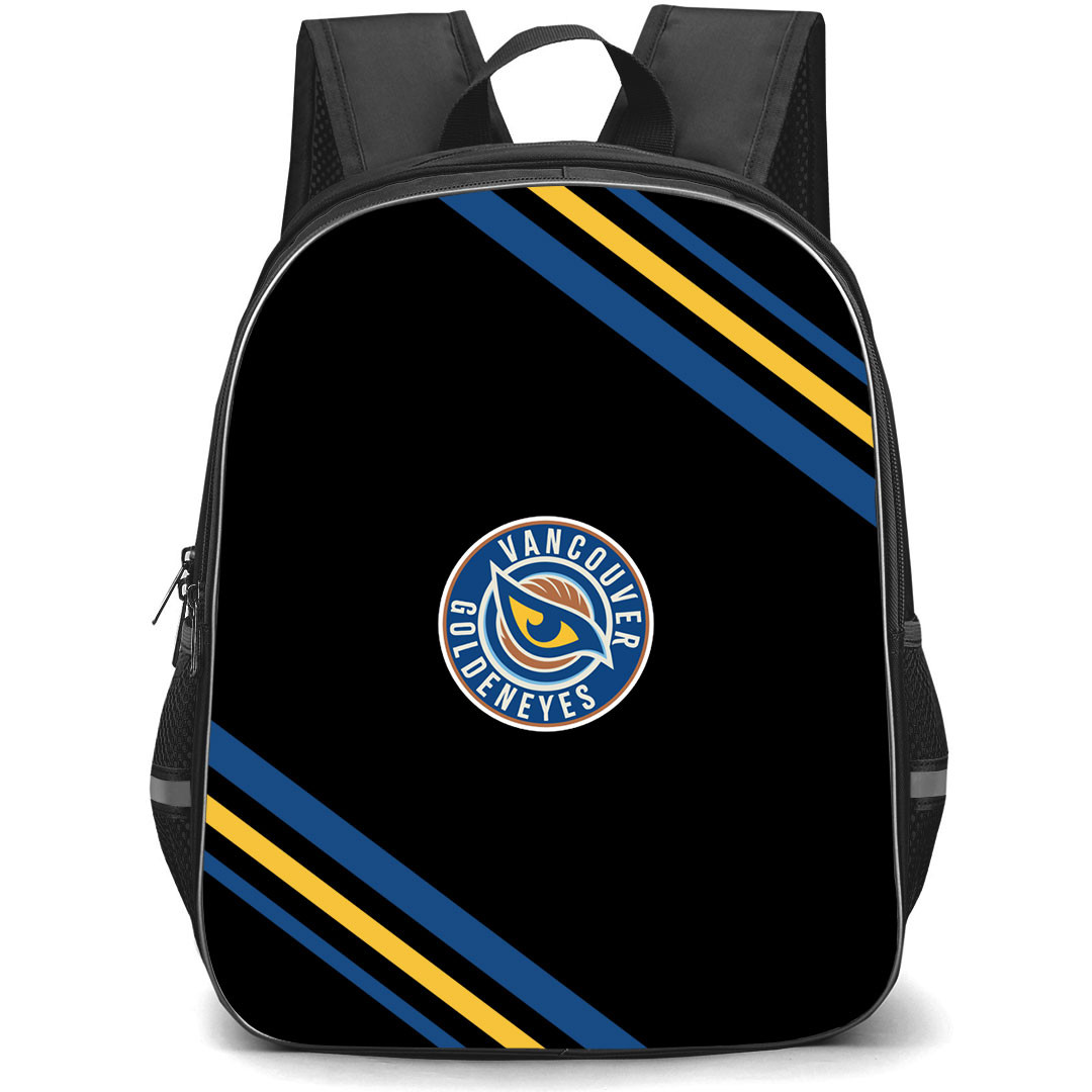 Vancouver Goldeneyes Backpack School Bag StudentPack - Vancouver Goldeneyes Large Logo With Stripe