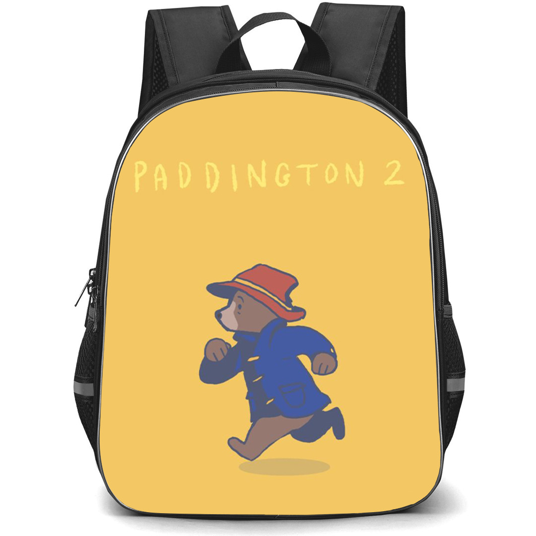 Paddington Backpack StudentPack - Paddington Bear Holding Red Hat On Blue Background