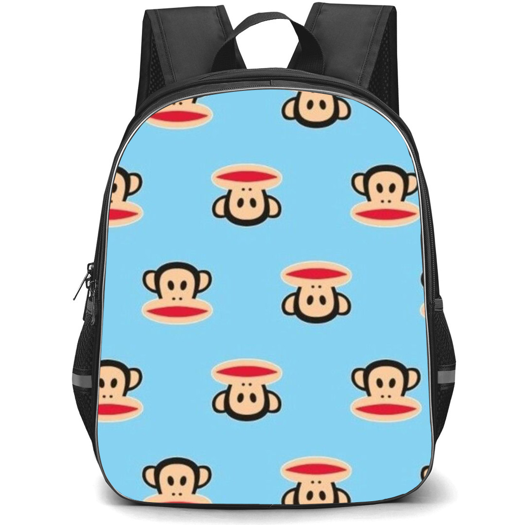Paul Frank Backpack StudentPack - Monkeys with Blue Background Pattern Art