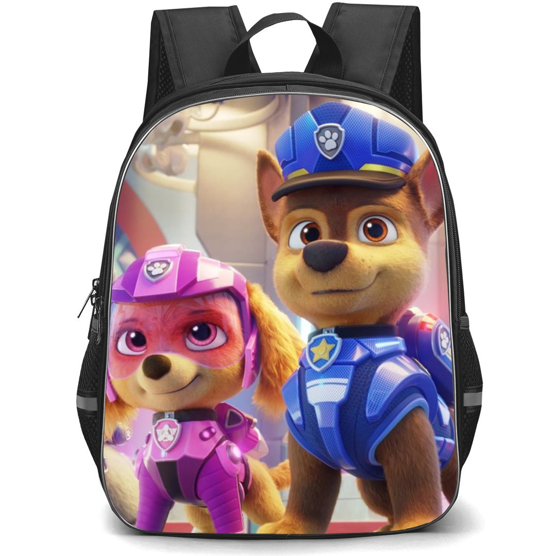 Paw Patrol School Backpack StudentPack - Chase And Skye Smiling Illustration